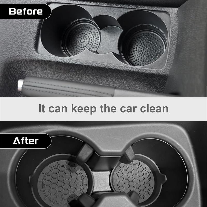 1/2pcs Silicone Non-slip Water Cup Pad Car Coaster Anti-skid Rubber Heat Resistance Cup Mat Auto Interior Accessories