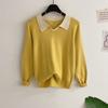 Honey J Women Diff An Color Block Slit Collar Knit 3 Color