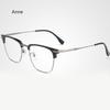 Women Men Silver Anti Blue Light Transparent Myopia Glasses Frame Round Eyewear Blocking Glasses Optical Spectacle Eyeglass