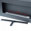 Wall mounted Bioethanol fireplace DELTA FLAT black with glazing TÜV