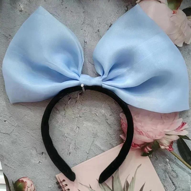 5 Colors New Oversized Three-dimensional Bow Fabric Headband Sweet Cute Hair Clip Girl Exaggerated Hair Accessory Headwear