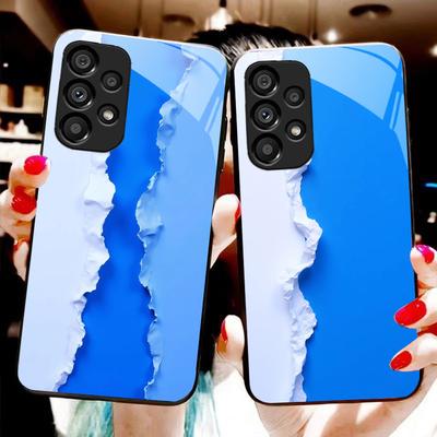 Black and White Images For Samsung Galaxy S10 S20 Plus S21 FE S22 23 24 FE S25 Ultra Black Tempered Glass Phone Case Hard Shell