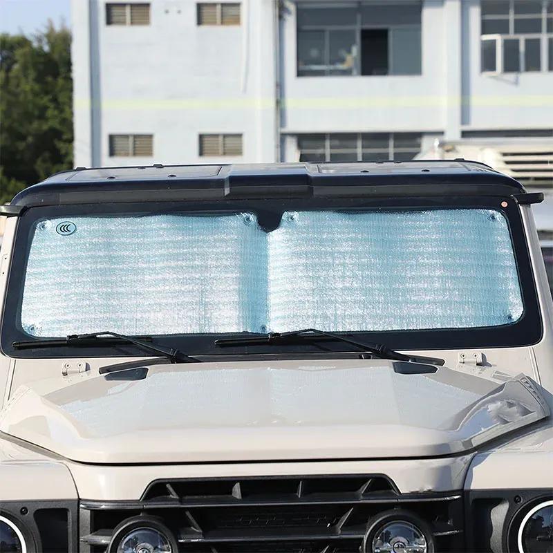 Car Full Window Sunshade Kit Privacy Sunvisor Trim For Ineos Grenadier 2020-2024 Car Styling Silver Windshield Pad Accessories