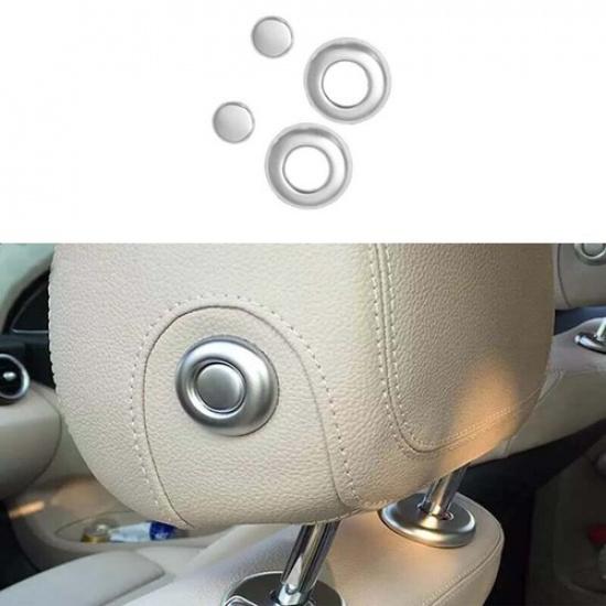 For Benz E-Class W213 Adjust Button Ring Trim Matte Sliver 16- Seat Headrest