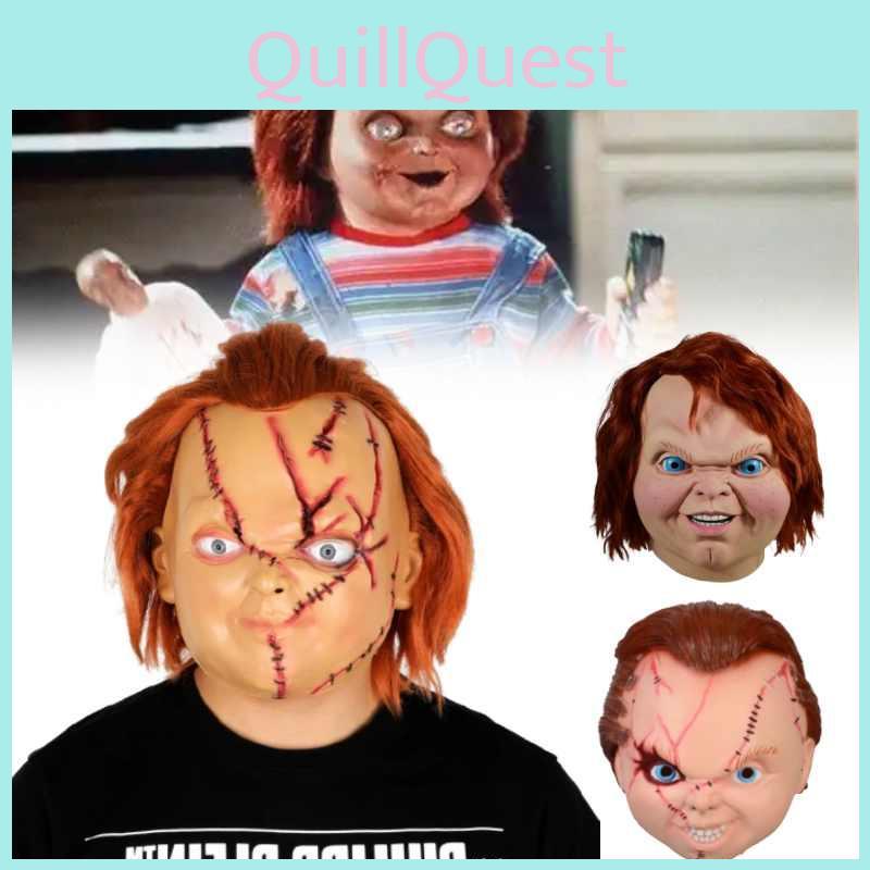 Terror Lek Barn Cosplay Lateksmaske Halloweenfest Scene Gave Opptreden