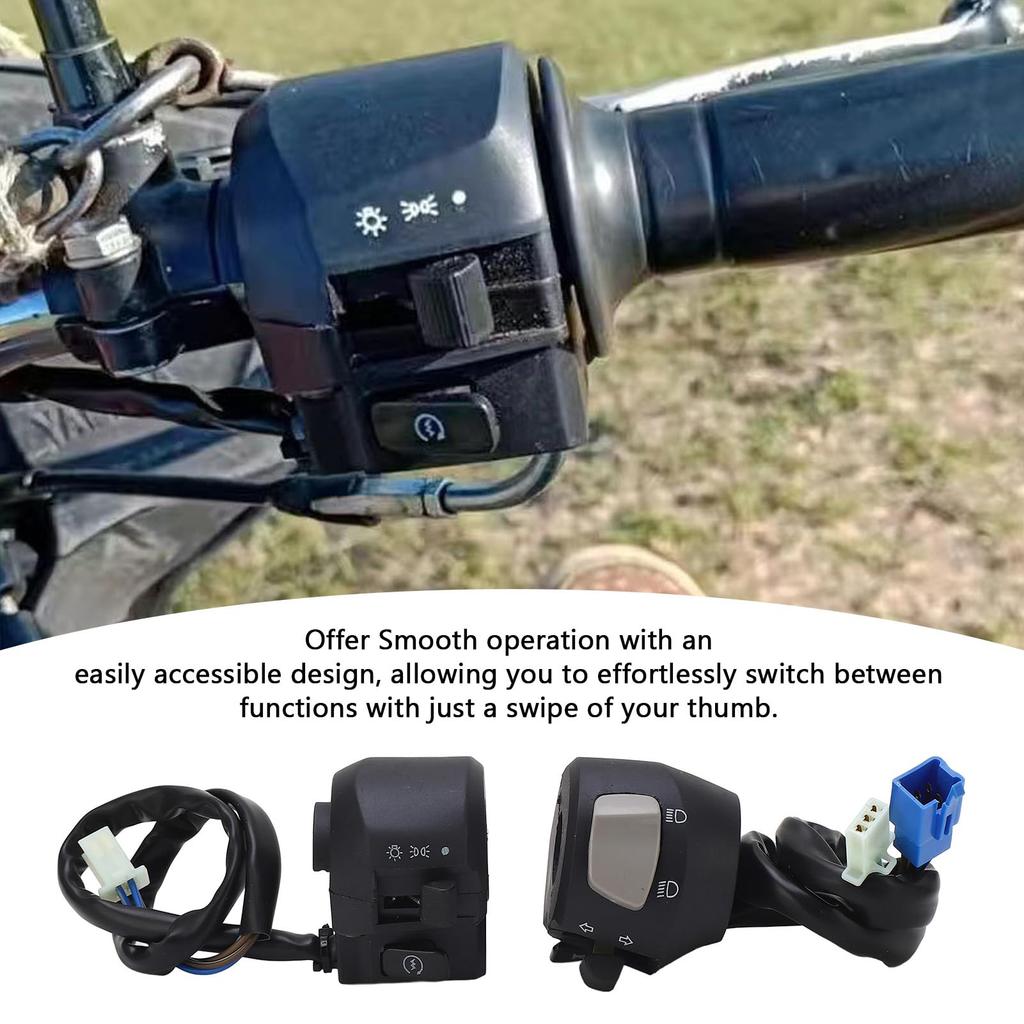 2Pcs Motorcycle Handle Switch for 125 YBR125 7/8in 22mm Left/Right Turn Signal Horn Headlight