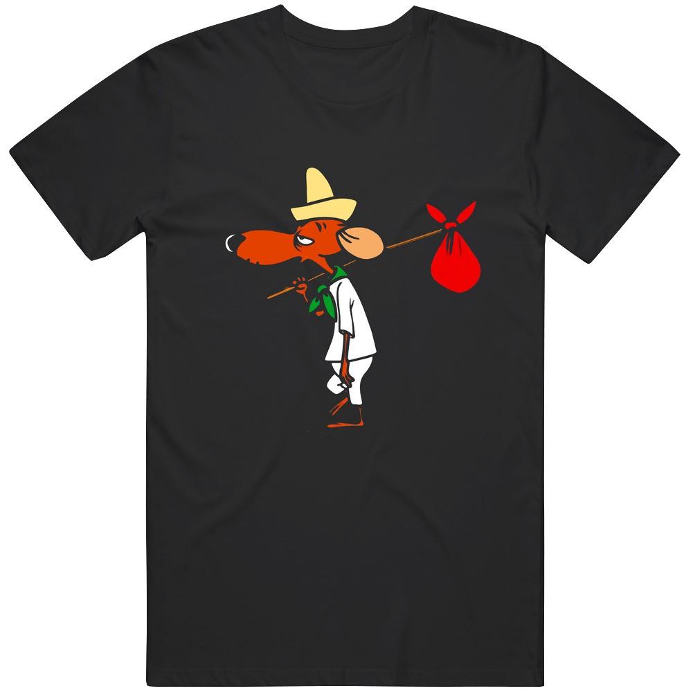Slowpoke Rodriguez Funny Retro Cartoon Black T Shirt S разноцветный