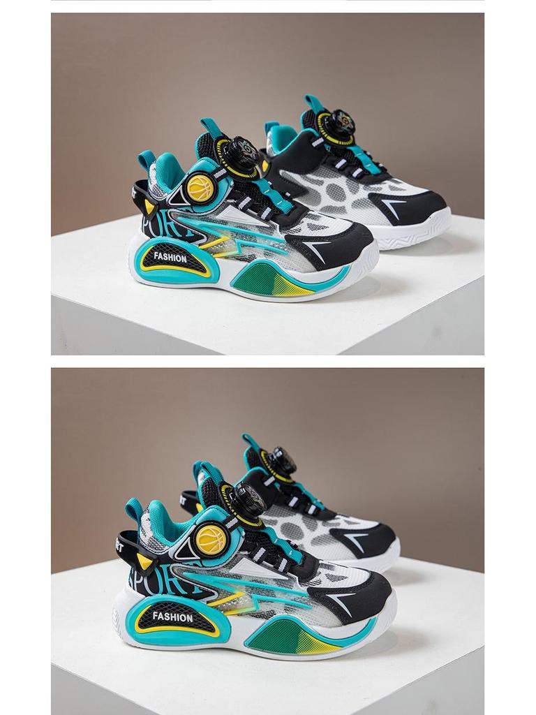 2025 Autumn/Winter Kids' Basketball & Running Shoes - Soft Sole, Breathable, Casual Sneakers for Boys & Girls