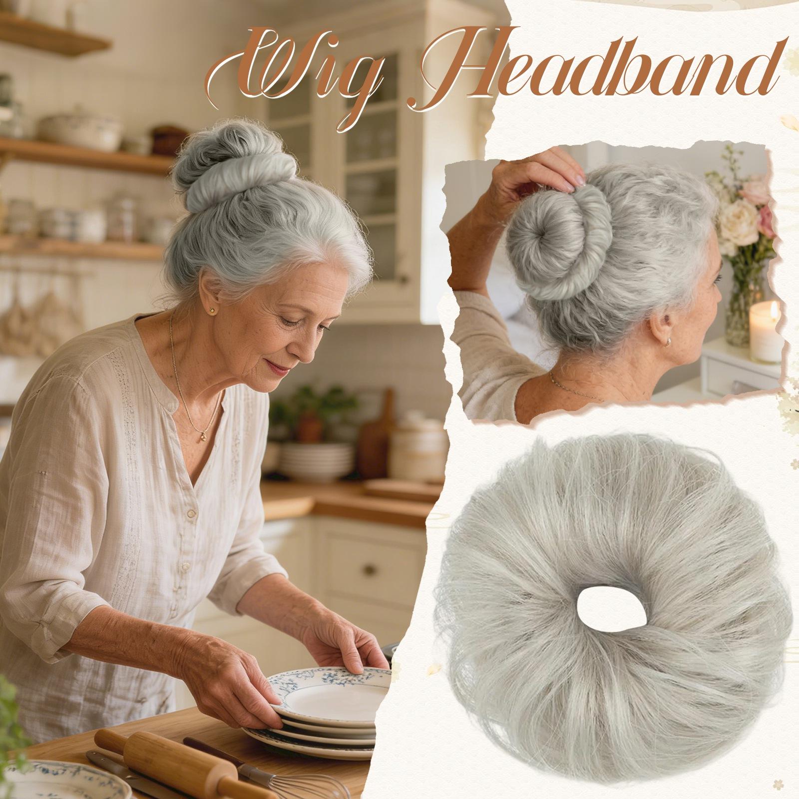 

Накладки для пучка, Кудрявые резинки для волос, Густые накладки для прически One Size белый