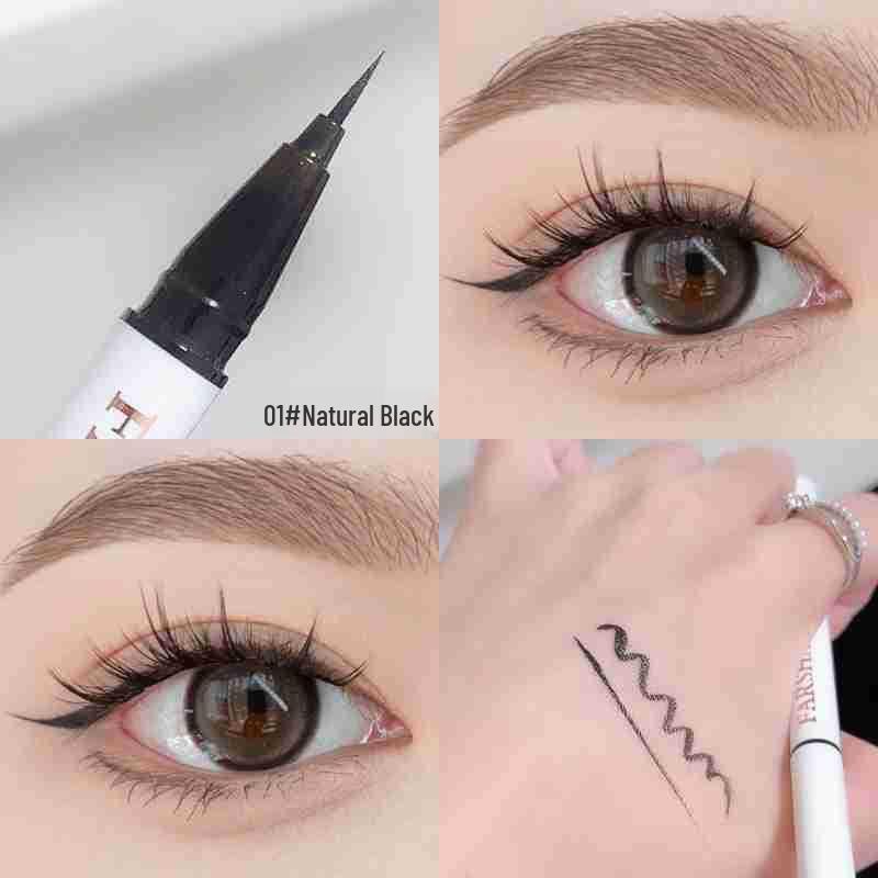 Huaxueer Quick-Dry Waterproof Eyeliner Pen - Ultra-Fine, Smudge-Proof, Long-Lasting Color for Cosplay and Stage Makeup