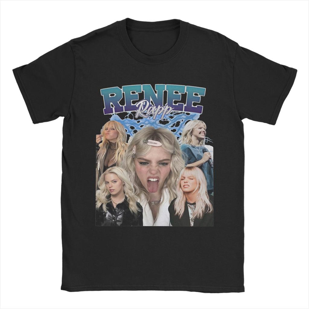 Renee Rapp Retro Style T Shirt Unisex s Cotton Humor TShirts Crew Neck Tees Short Sleeve Tops Plus Size
