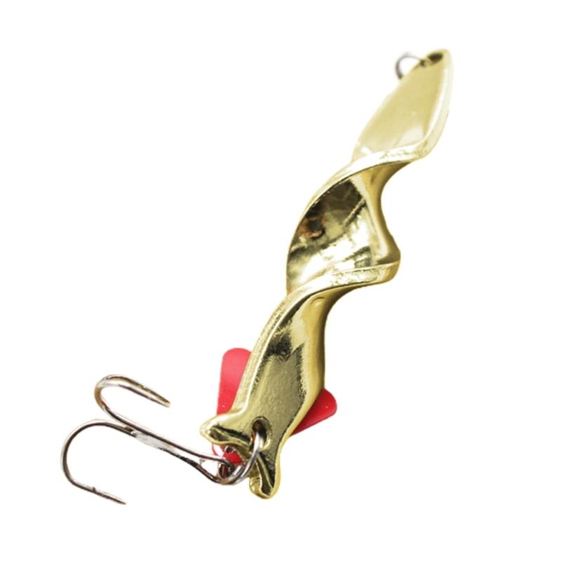 Fishing Lure Spinner Trolling Spinning Spirals Long Cast Spoons Screw Rotation Jigbait Saltwater Trebles Hook Lures