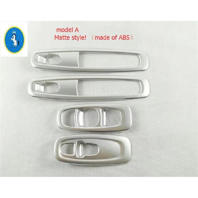 

Carbon Fiber Look Car Door Window Glass Lift Button Switch Decor Frame Cover Trim ABS Accessories For Renault Kadjar 2016 - Matte
