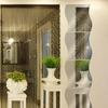 6PCS 3D Acrylic Mirror Surface Wall Sticker DIY Wave Mirror Design for Home Living Room TV Wall Art Decoration Removable