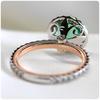 Huitan Two Tone Blue/Green CZ Rings for Women Luxury Engagement Wedding Bands Accessory Elegant Lady's Ring Party Trendy Jewelry