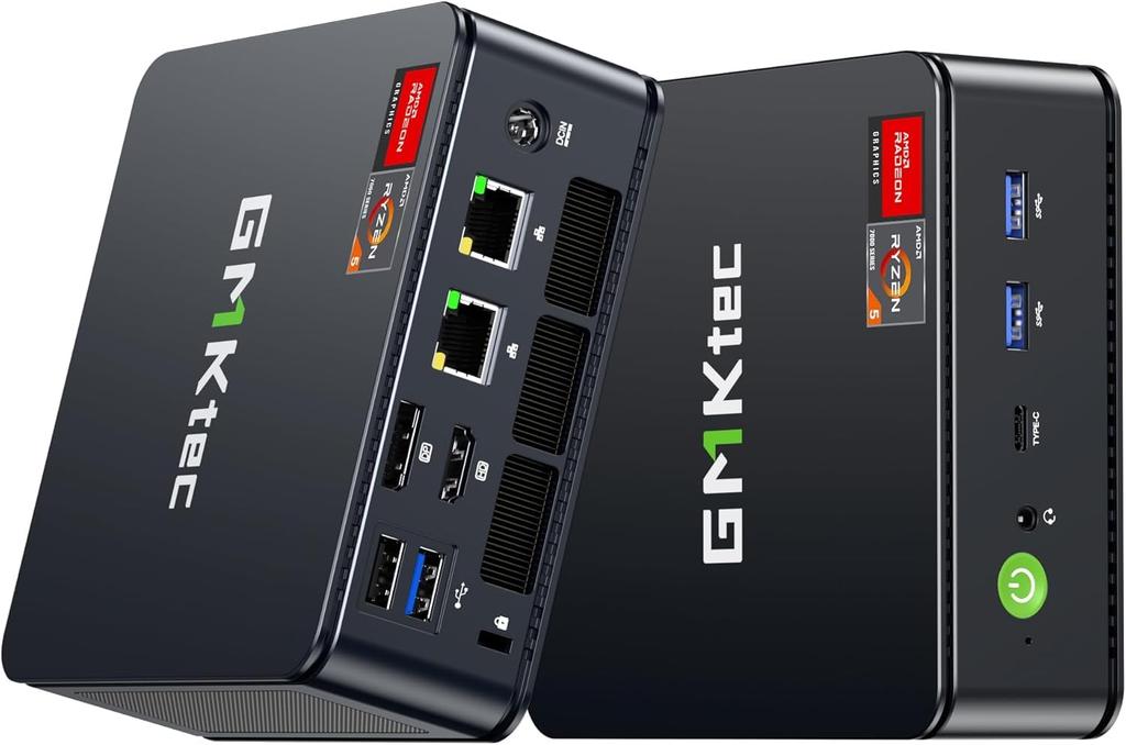 GMKtec Mini PC Than AMD Ryzen 5 7640HS Desktop PC with 16GB DDR5 RAM 512GB PCIe Dual WiFi USB Triple 4K Compact and M6 Windows 11 Pro [Faster