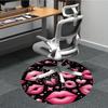 1 Stück Lippen Schmetterling Stuhl Teppich für Büro, Innenbereich Rutschfester Waschbarer Polyesterfaser Teppich, Matte Für Büro, Maschinenwaschbar
