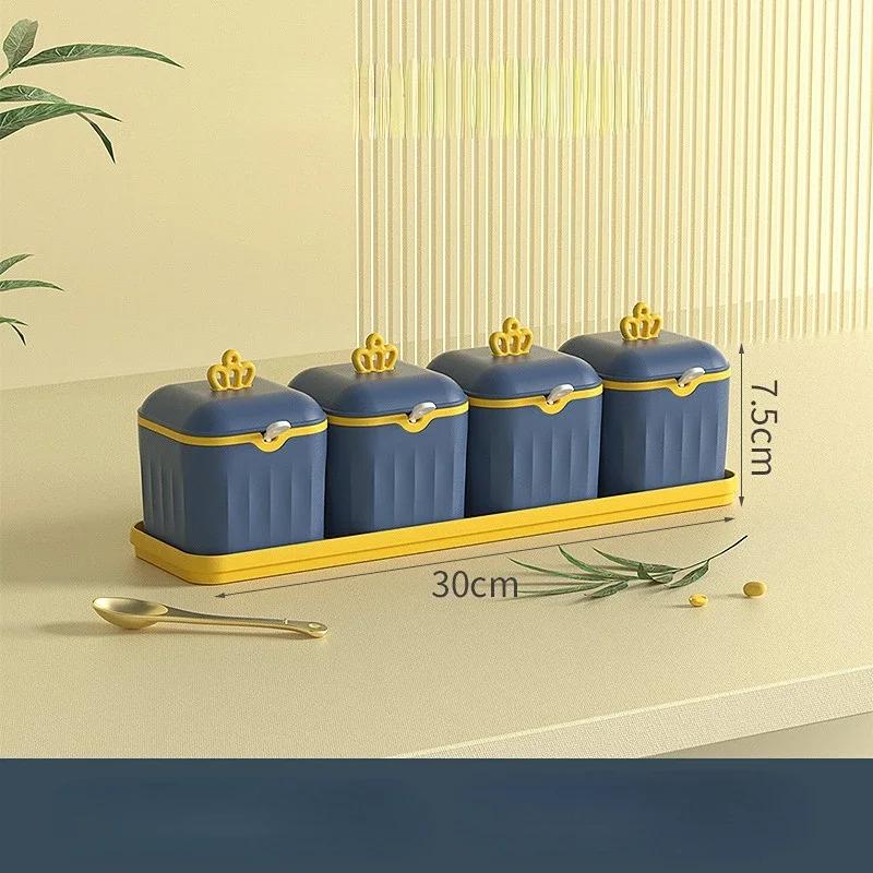 

Набор баночек для специй, кухонные принадлежности, один ящик с несколькими отделениями, баночка для соли, приправы, перца, домашняя баночка для приправ, комбинированный набор