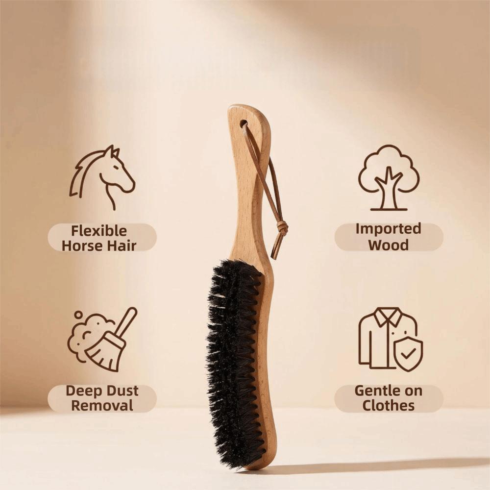 Beech Handle Clothing Dust Brush Versatile Garment Care Brush Premium Hat Brush Cowboy Hat