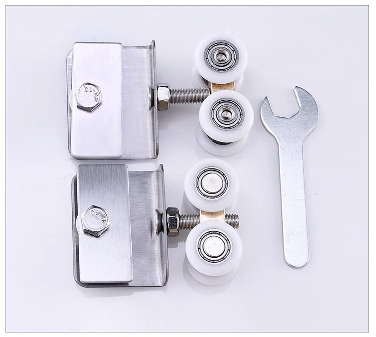 Sliding Shower Door Pulley Wheel Set - Copper Rollers for Glass Doors