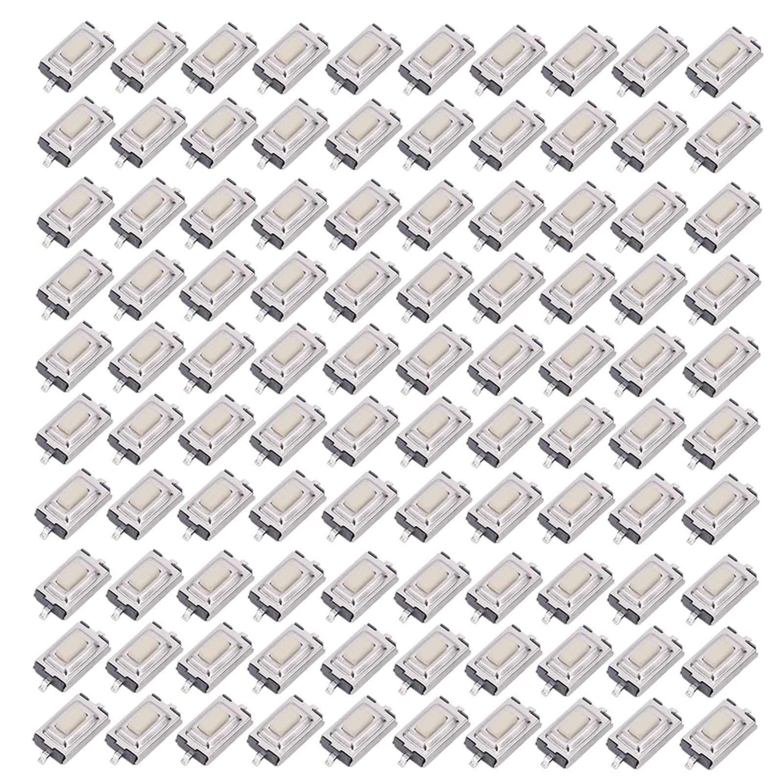 

100PCs Momentary Tactile Button Switch High Sensitivity Quick Response SMD 3 x 6 x 2.5mm