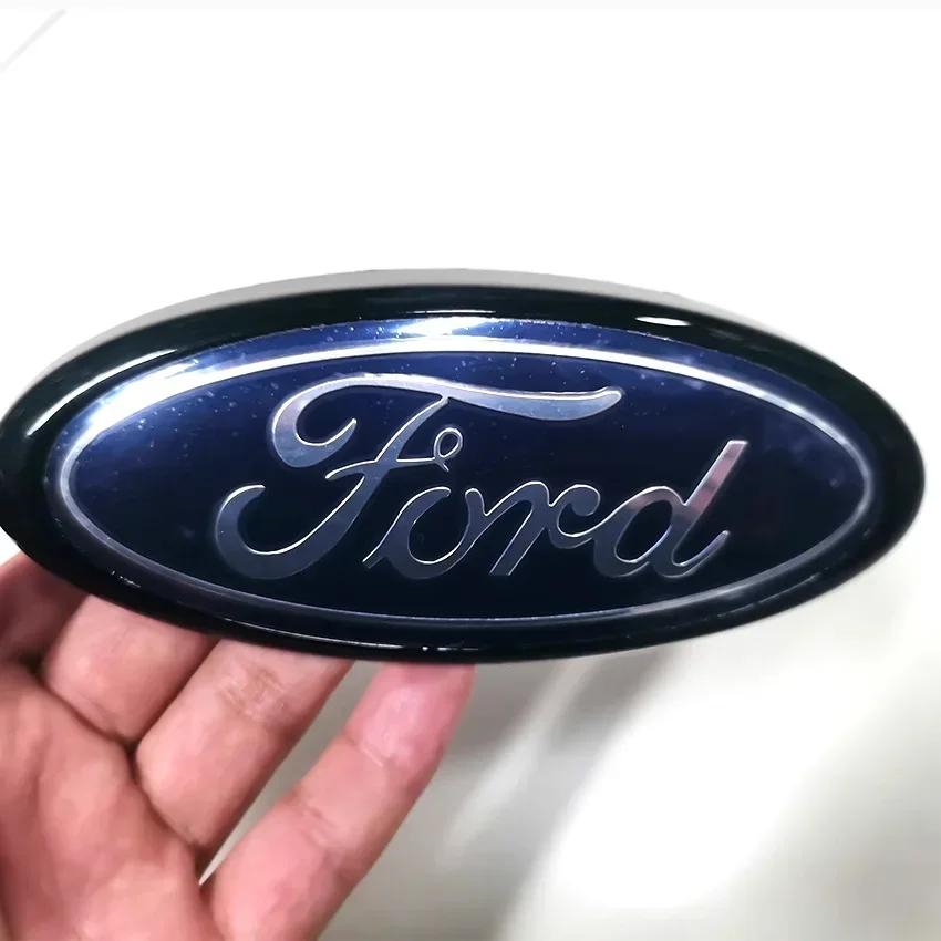 14.5x6.5cm Car Logo Emblem for Ford Escape Kuga Fiesta Ranger Mondeo Fusion Edge Focus Mustang Front Hood Grille Sticker Styling