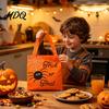 School Activity Pouch Halloween Candy Bag Non-woven Fabric Trick or Treat Tote Bag with Pumpkin Kids Holder Ghost Patterns Large Capacity