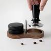 1pc Walnut Wood Coffee Tamper Station Professional Non-Slip Bottom Coffee Tamper Storage Base Multi-functional Stable
