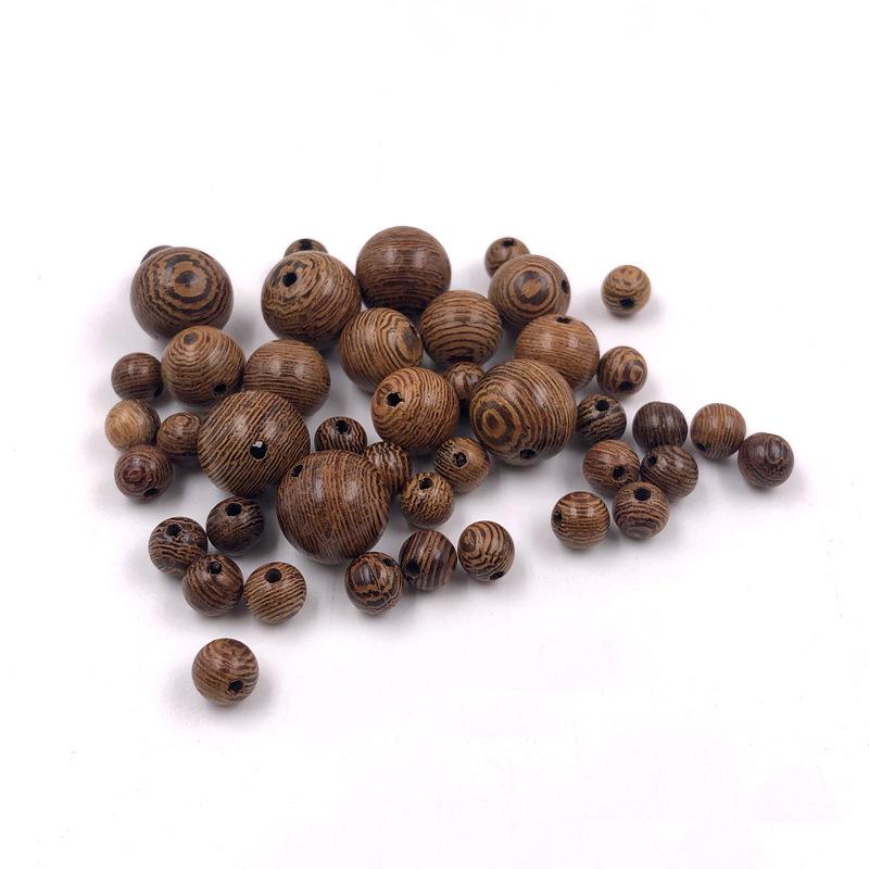Natural Wood Chicken Wing Loose Beads for DIY Jewelry & Buddhist Accessories - Handmade Round Beads for Car Seat Cushions.