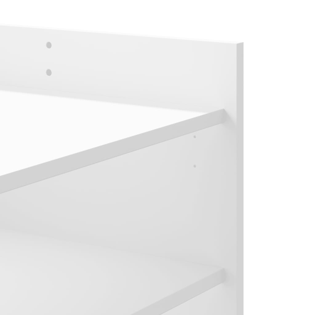 Vidaxl Coffee Table, White, 80X50X50 Cm, Wood-Based Material