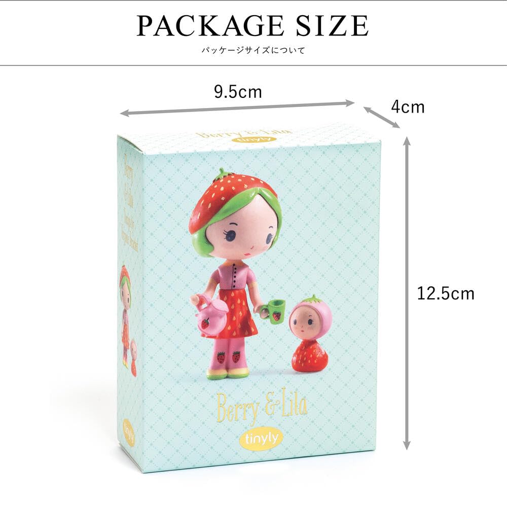 DJECO Tinyly Berry Lila Doll Pretend Play Educational Toy Cute Stylish Nordic Montessori Age 4 5 6 7 8 9 10 Girls Kindergarten Entrance Gift School