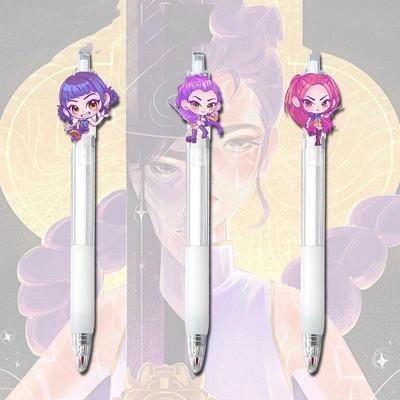 New Pen for Kpop Demon Hunters Black Pen Student Take An Exam Draw Game Anime Cartoon Figure Stationery Study Supplies Kids Gift
