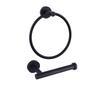 Wall-Mounted Toilet Paper Holder and Towel Ring Set