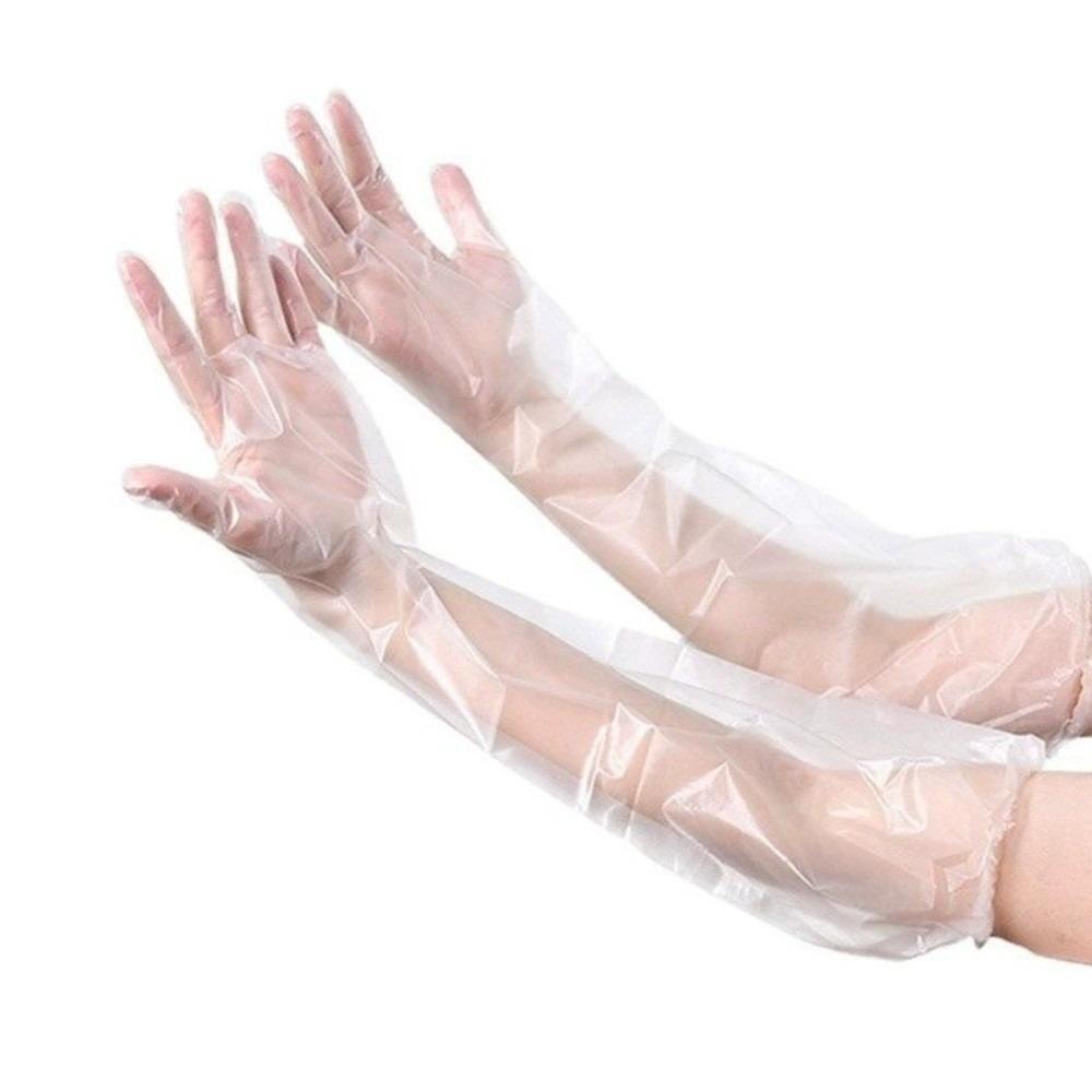 

50PCS Thickened Disposable Gloves Waterproof Cleaning Gloves Extended Gloves Car Washing 50PCS