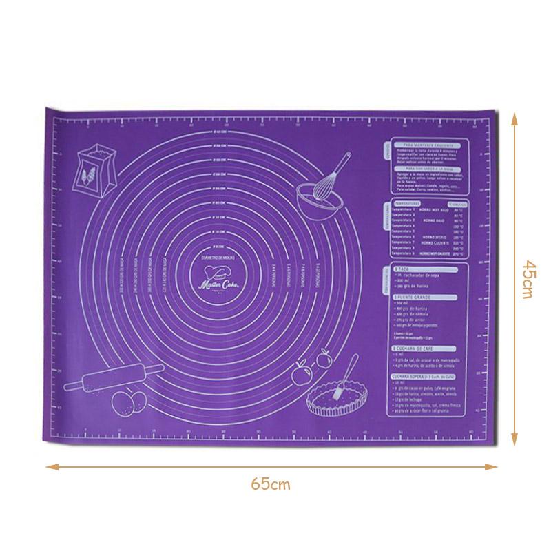 

Силиконовый коврик для выпечки, нескользящий, большой, антипригарный, силиконовый коврик для выпечки, помадки, пирогов, пиццы, печенья, легкоочищаемый коврик для замешивания со шкалой