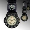 Con Bussola Orologio Bussola Moschettone Nero Orologio Unisex Orologio da Esterno Sport all'Aperto