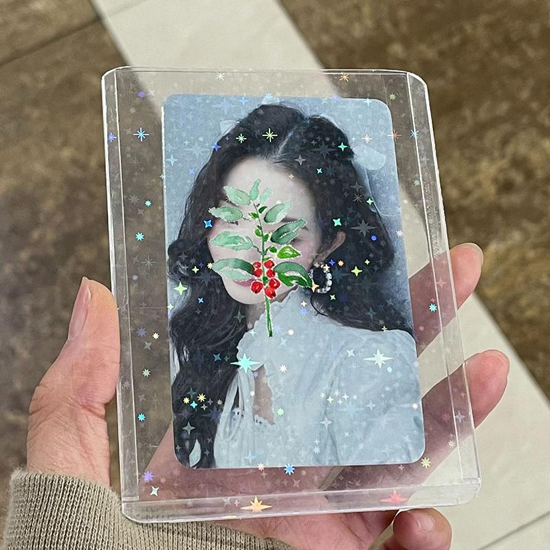 10 Adet Yıldız Aşk Kalp Kpop Fotocard Toploader Fotoğraf Kartı Kollu Idol Fotoğraf Kartları Koruyucu Kılıf