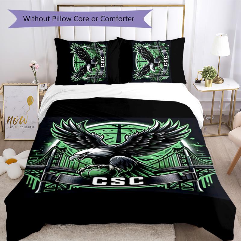 CSC 3pcs Bedding Set Duvet Cover Closure Includes 1 Duvet Cover & 2 Pillowcases for All Seasons Bedroom Home Dorm Decor