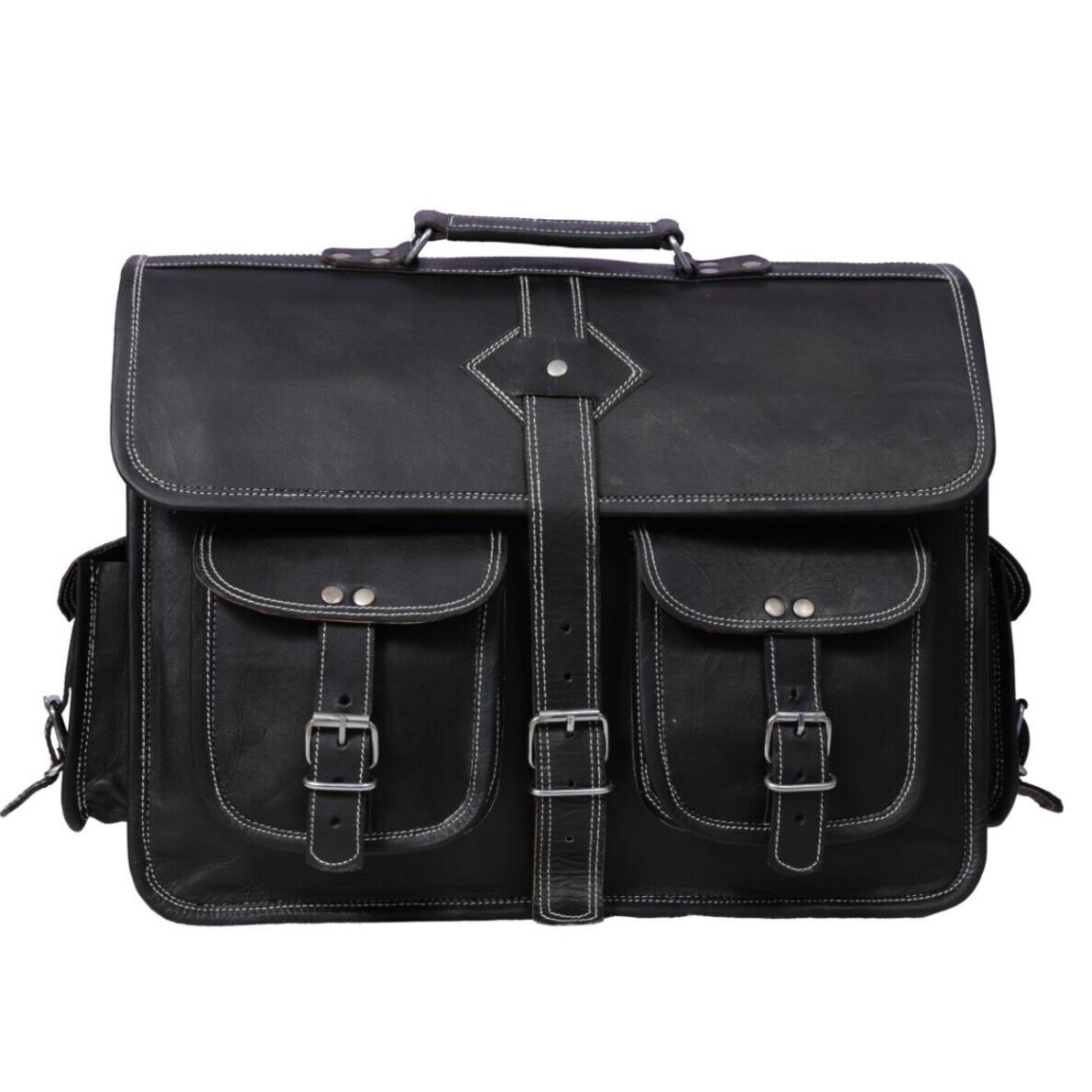 Мужская кожаная сумка через плечо ручной работы — фото 2