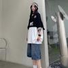 High Street Retro Blue Jeans Shorts Women Summer  Baggy Wide Leg Denim Half Pants Fashion Streetwear Y2k Clothing Oversize