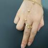 Women's Butterfly Pendant Chain Bracelet-Ring Jewelry