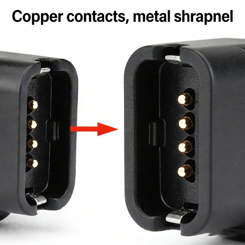 Charging Connector Adapter For Electric Bicycles Derailleurs With Overload Protections Metal Contact Compacts Design