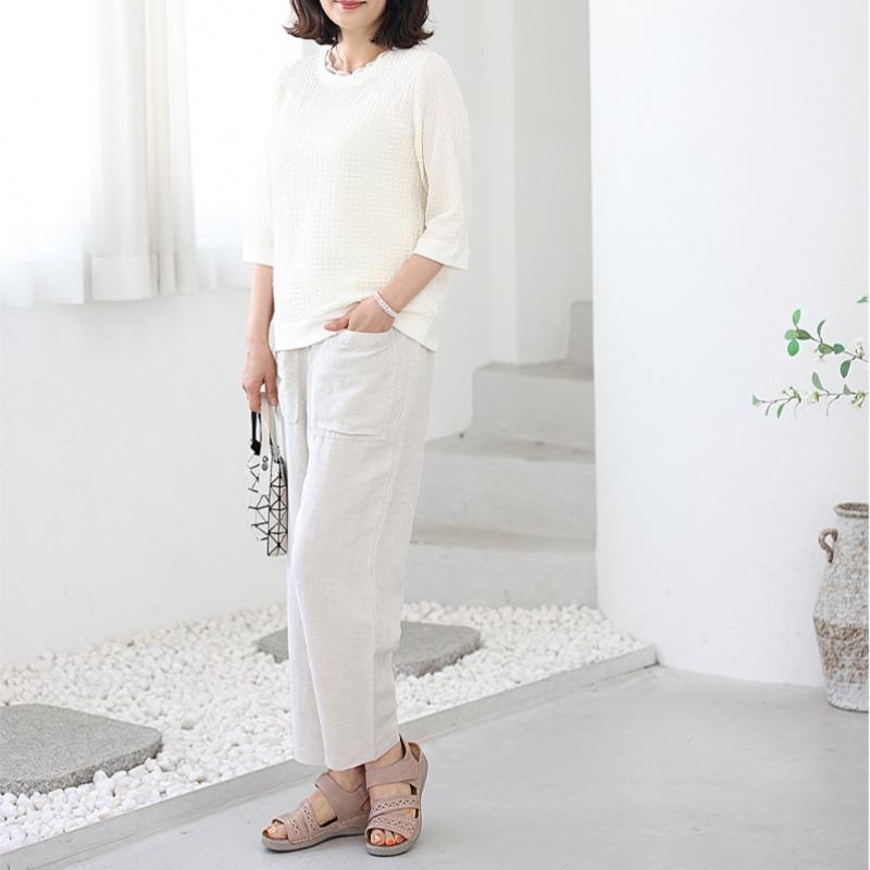 Shiz Madam Women Cool Linen Archive Baggy Pants P92067