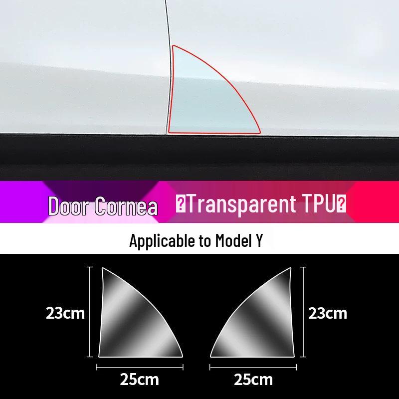 Tesla Model Y Exterior Door Handle & B-Pillar Protection Film - Refreshed TPU Version