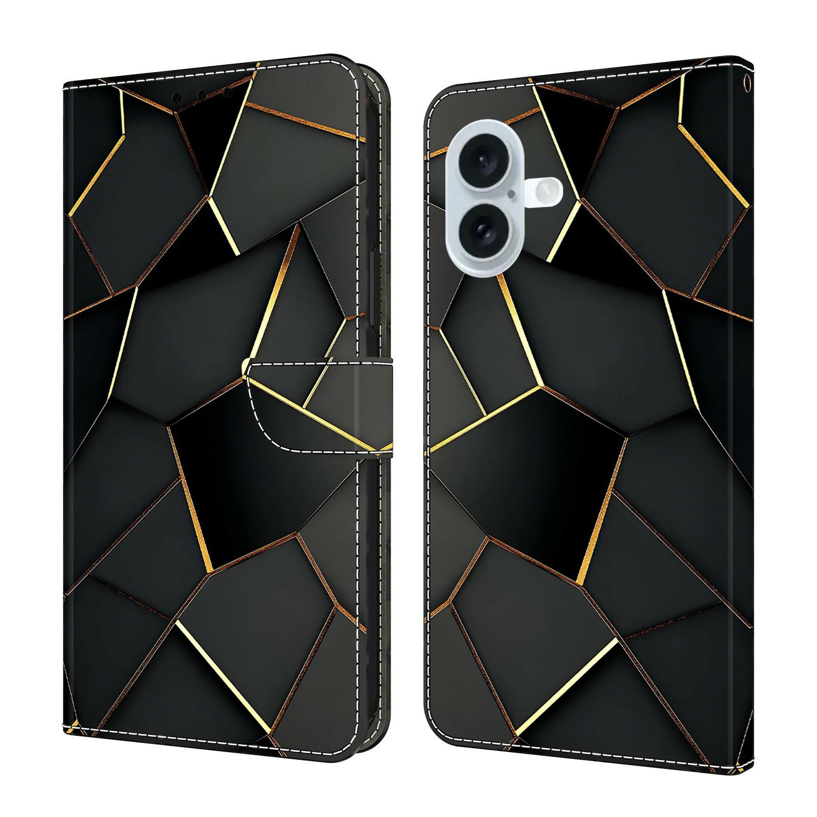 

For iPhone 17 Wallet Case Foldable Stand Pattern Printing Leather Flip Phone Cover