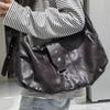 Soft Leather Commuter Tote Bag, Small Single-shoulder Crossbody Bag with Large Capacity