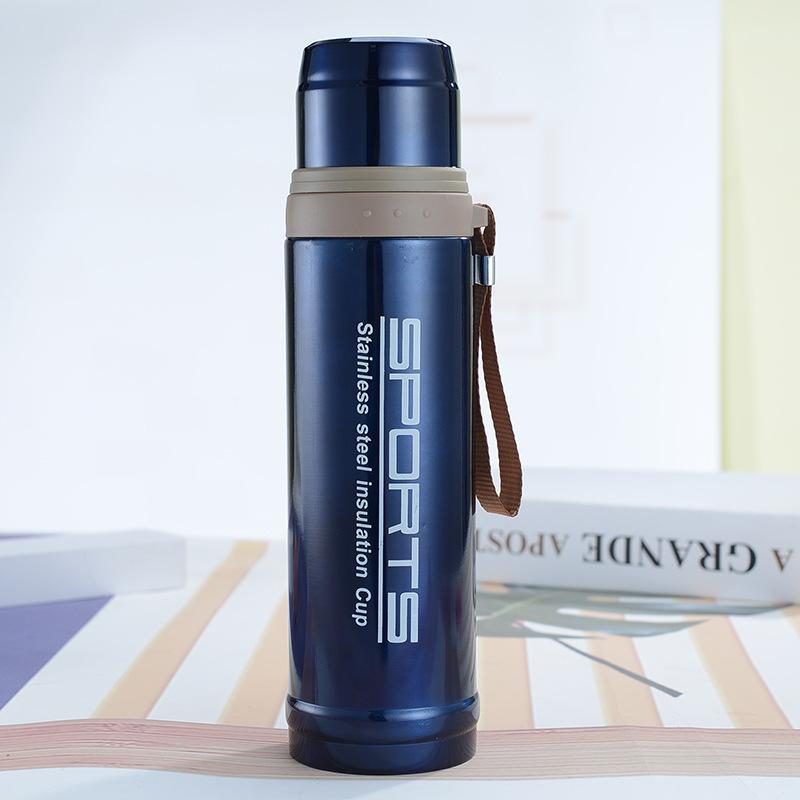 New Large-capacity Simple 304 Bullet Stainless Steel Thermos Cup Men's and Women's Outdoor Sports Kettle