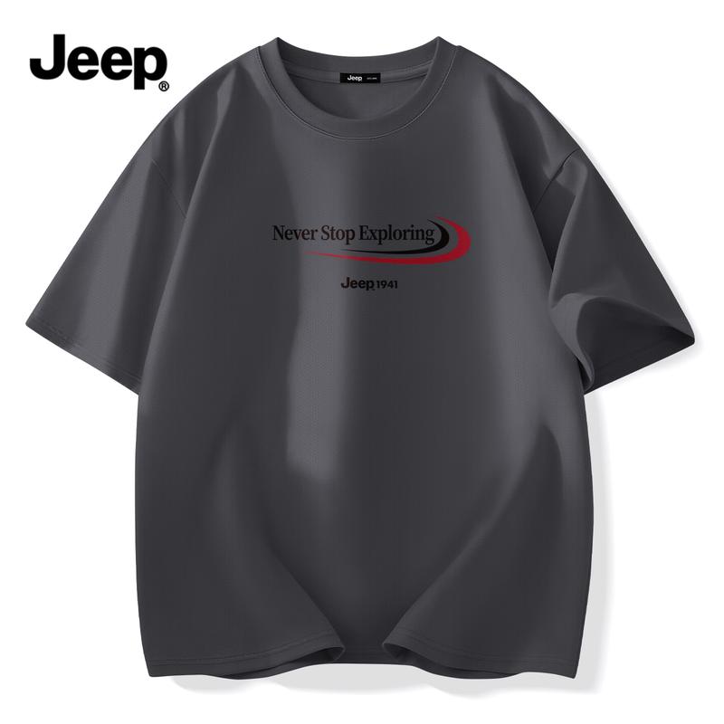 JEEP Men s Premium Ice Silk Quick-Dry Short Sleeve T-Shirt 5XL