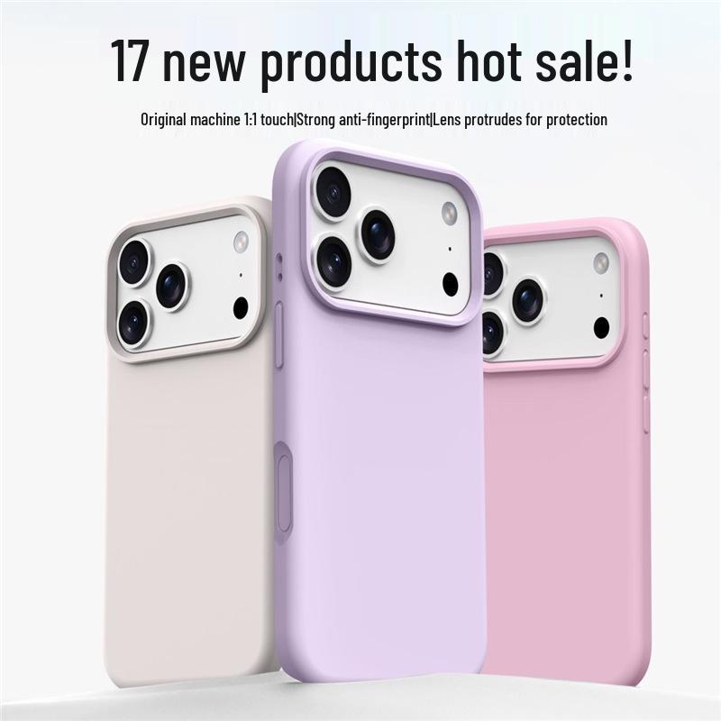 Flüssigsilikon-Magnet-Handyhülle für iPhone 16 Pro Max – Vollständige Abdeckung, Neues Design mit großem Loch