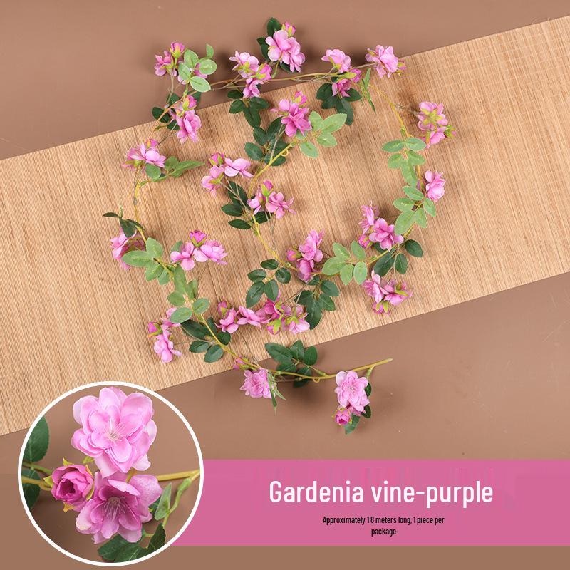 Rattan Plastic Rose Vine Artificial Flowers for Wedding Décor, Ceiling or Wall Hanging, and Air Conditioning Pipe Cover